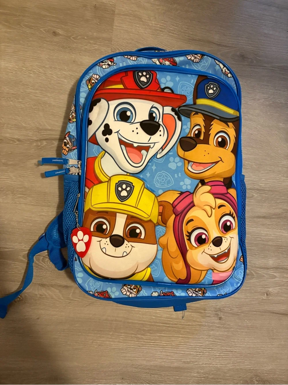 Paw Patrol Kids Backpack - Blue with Red, Yellow, Pink Accents